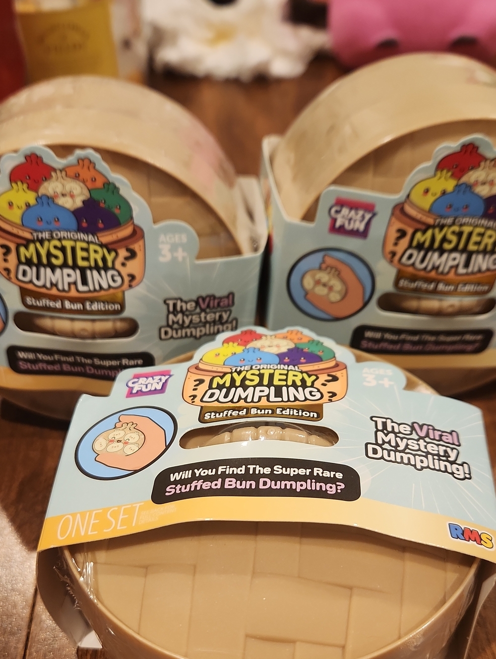 RMS Crazy Fun Stuffed Bun Edition Mystery Dumpling New Sealed Lot Of 3